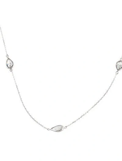 Pre-owned Necklace 14k 2.34ctw Diamond Station , 18" In Multi