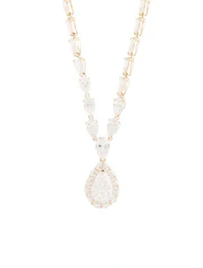 Pre-owned Necklace 14k 23.93ctw Lab-grown Diamond Pendant , 17.25" In Multi