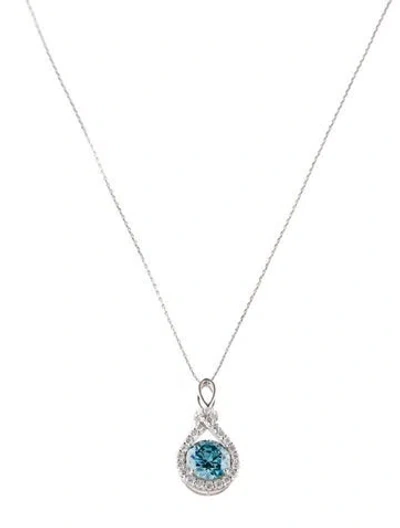 Pre-owned Necklace 14k 2.39ctw Lab-grown Diamond Pendant , 17.75" In Multi