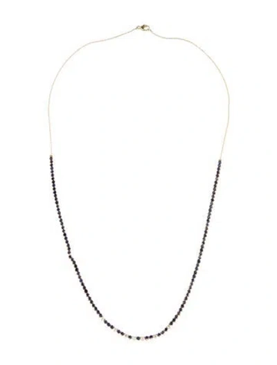Pre-owned Necklace 14k 2.39ctw Sapphire & Diamond Tennis , 18" In Multi