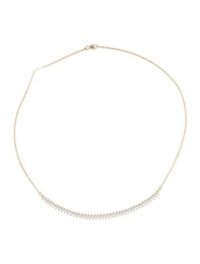 Pre-owned Necklace 14k 2.40ctw Diamond Dazzling Duo Collar , 17" In Multi