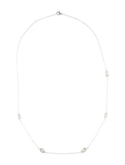 Pre-owned Necklace 14k 2.45ctw Diamond Station , 18" In Multi
