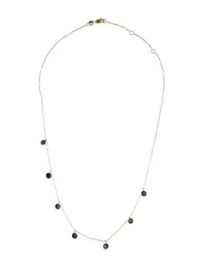 Pre-owned Necklace 14k 2.45ctw Sapphire Station , 18" In Multi