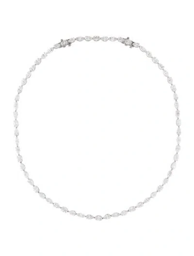 Pre-owned Necklace 14k 24.76ctw Lab-grown Diamond Tennis , 18.25" In Multi