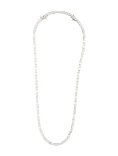 Pre-owned Necklace 14k 25.00ctw Lab-grown Diamond Tennis , 18" In Multi