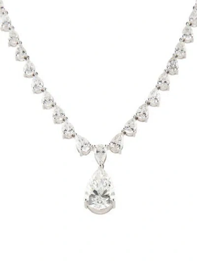 Pre-owned Necklace 14k 25.07ctw Lab-grown Diamond Pendant , 17.5" In Multi