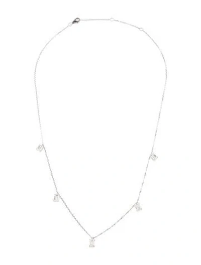 Pre-owned Necklace 14k 2.50ctw Diamond Dangle Station , 18", 18" In Multi