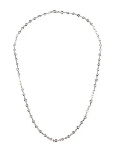 Pre-owned Necklace 14k 2.50ctw Diamond Station Chain , 18" In Multi