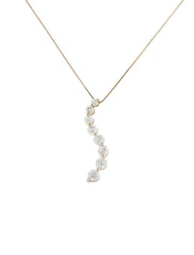 Pre-owned Necklace 14k 2.51ctw Diamond Pendant , 17.75" In Multi
