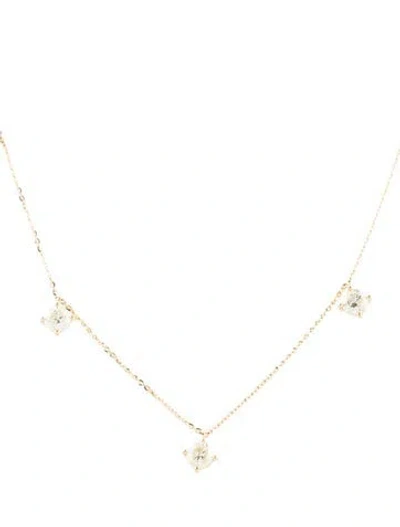 Pre-owned Necklace 14k 2.51ctw Diamond Station , 18" In Multi