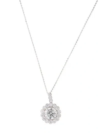 Pre-owned Necklace 14k 2.59ctw Lab-grown Diamond Pendant , 18" In Multi
