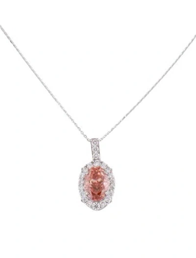Pre-owned Necklace 14k 2.71ct Lab-grown Diamond Pendant , 18" In Multi