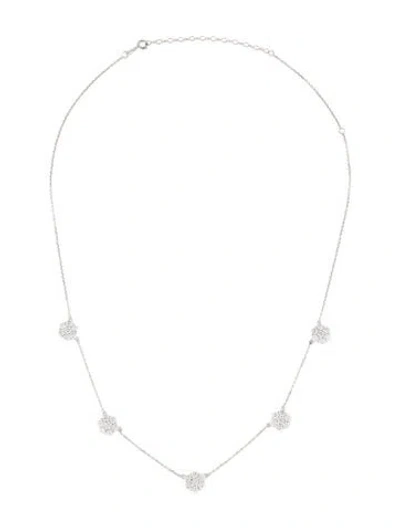 Pre-owned Necklace 14k 2.8ctw Diamond Station , 20" In Multi