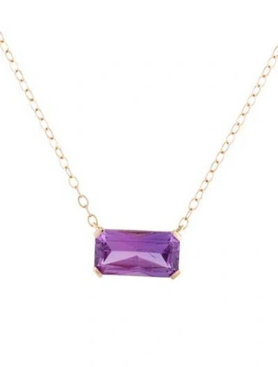 Pre-owned Necklace 14k 2.92ctw Madagascar No Heat Sapphire Pendant , 16" In Multi