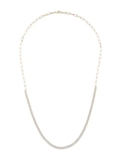 Pre-owned Necklace 14k 2.98ctw Diamond Tennis , 18" In Multi