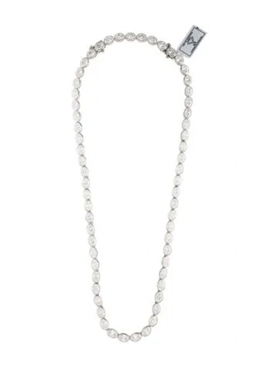 Pre-owned Necklace 14k 30.00ctw Lab-grown Diamond Tennis , 18" In Multi