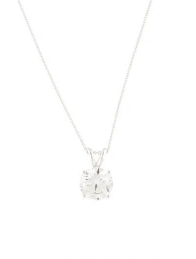 Pre-owned Necklace 14k 3.00ct Lab-grown Diamond Pendant , 18" In Multi
