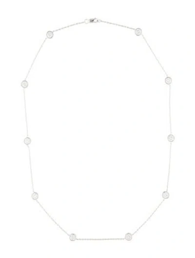 Pre-owned Necklace 14k 3.00ctw Lab-grown Diamond Station , 18" In Multi