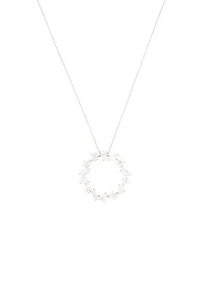 Pre-owned Necklace 14k 3.00ctw Lab-grown Diamond Wreathe Pendant , 18" In Multi