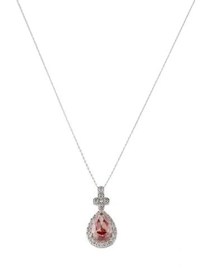 Pre-owned Necklace 14k 3.01ctw Lab-grown Diamond Pendant Neckace, 17.75" In Multi