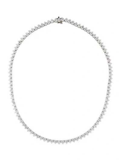 Pre-owned Necklace 14k 30.37ctw Diamond Tennis , 18" In Multi