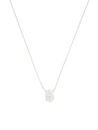Pre-owned Necklace 14k 3.03ct Lab-grown Diamond Pendant , 17.75" In Multi
