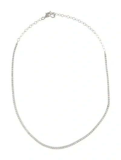 Pre-owned Necklace 14k 3.05ctw Diamond Adjustable Choker Collar , 16" In Multi