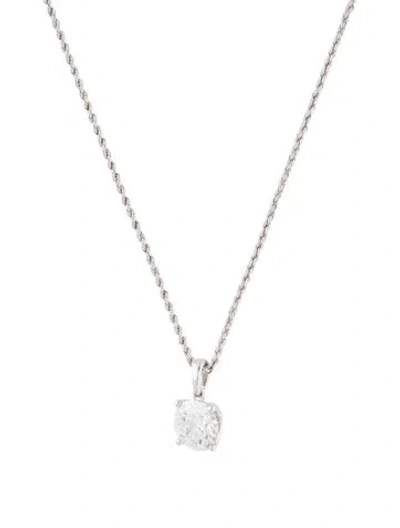 Pre-owned Necklace 14k 3.06ct Lab-grown Diamond Pendant , 18" In Multi