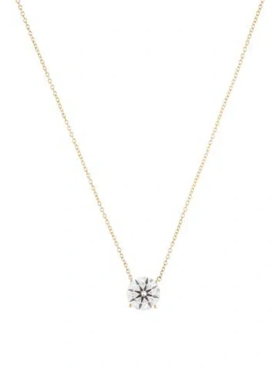 Pre-owned Necklace 14k 3.07ctw Lab-grown Diamond Pendant , 18" In Multi