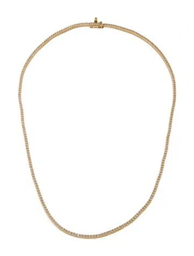 Pre-owned Necklace 14k 3.12ctw Diamond Tennis , 16.5" In Multi
