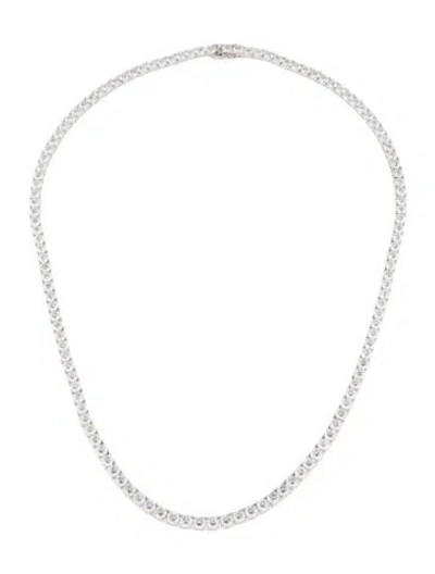 Pre-owned Necklace 14k 31.31ctw Lab-grown Diamond Tennis , 20" In Multi
