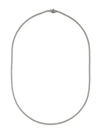 Pre-owned Necklace 14k 3.16ctw Diamond Tennis , 16.5" In Multi