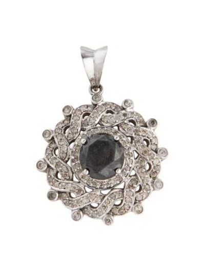 Pre-owned Necklace 14k 3.29ctw Diamond Pendant In Multi