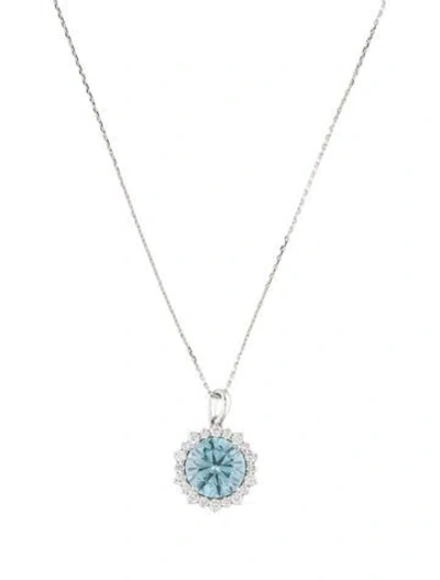 Pre-owned Necklace 14k 3.30ctw Lab-grown Diamond Pendant , 18" In Multi