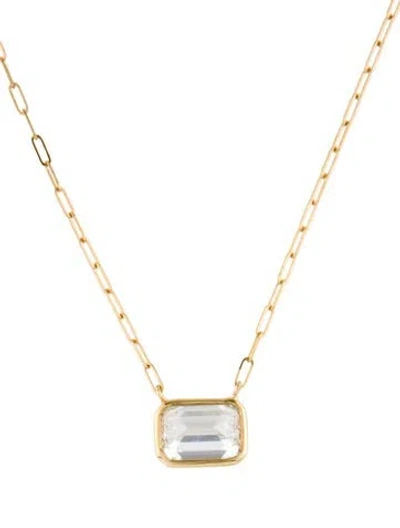 Pre-owned Necklace 14k 3.45ct Lab-grown Diamond Pendant , 22" In Multi