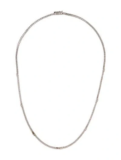 Pre-owned Necklace 14k 3.48ctw Diamond Rivière , 16.5" In Multi