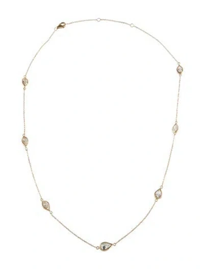 Pre-owned Necklace 14k 3.50ctw Diamond Station , 18" In Multi