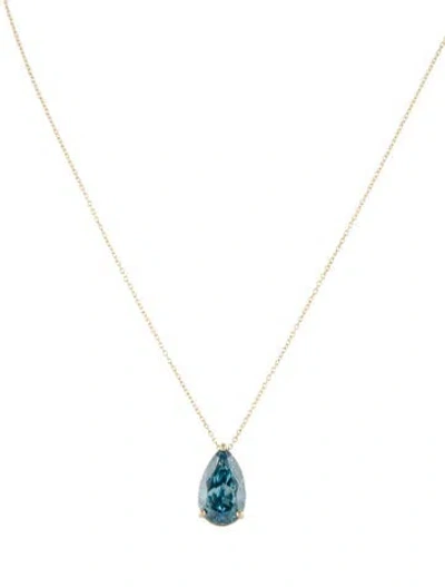 Pre-owned Necklace 14k 3.54ct Lab-grown Diamond Pendant , 16.5" In Multi