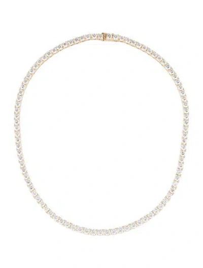 Pre-owned Necklace 14k 36.75ctw Lab-grown Diamond Tennis , 18" In Multi