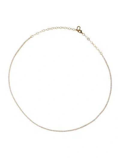 Pre-owned Necklace 14k 3.76ctw Diamond Tennis , 19" In Multi