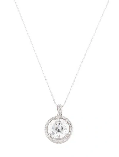 Pre-owned Necklace 14k 3.79ctw Lab-grown Diamond Pendant , 17.75" In Multi