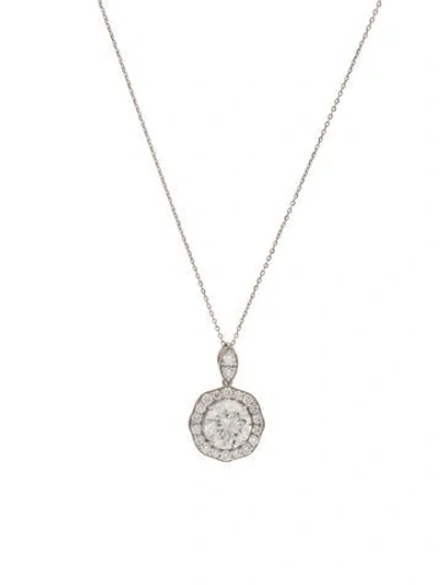 Pre-owned Necklace 14k 3.86ctw Lab Grown Diamond Pendant , 17.75" In Multi