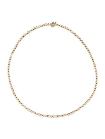 Pre-owned Necklace 14k 3.99ctw Diamond Tennis , 16.25" In Multi
