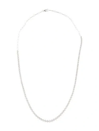 Pre-owned Necklace 14k 3.99ctw Diamond Tennis , 18" In Multi