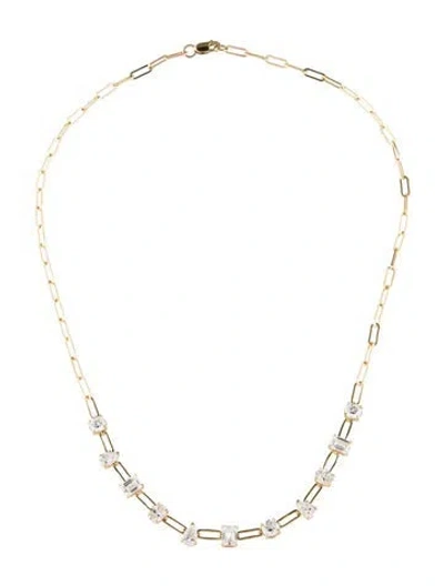 Pre-owned Necklace 14k 4.00ctw Lab-grown Diamond , 16" In Multi