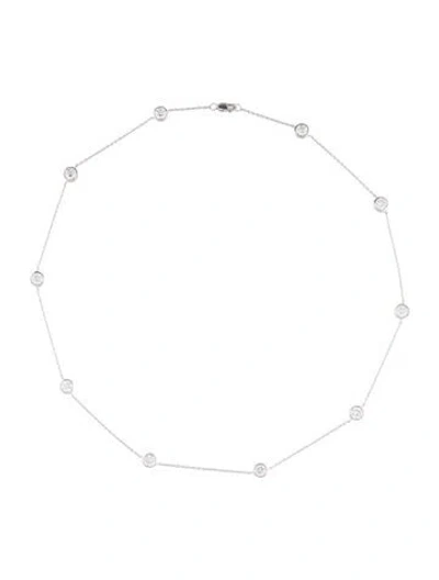 Pre-owned Necklace 14k 4.00ctw Lab-grown Diamond Station , 18" In Multi