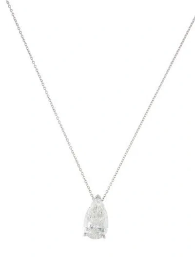 Pre-owned Necklace 14k 4.01ct Lab-grown Diamond Pendant , 16" In Multi