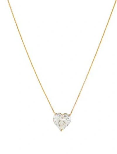 Pre-owned Necklace 14k 4.02ct Lab-grown Diamond Pendant, 18" In Multi