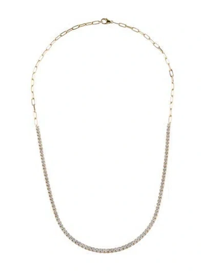 Pre-owned Necklace 14k 4.05ctw Diamond Chain Link , 18" In Multi