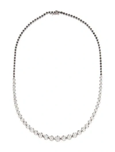 Pre-owned Necklace 14k 4.09ctw Diamond Graduated Riviere , 17" In Multi
